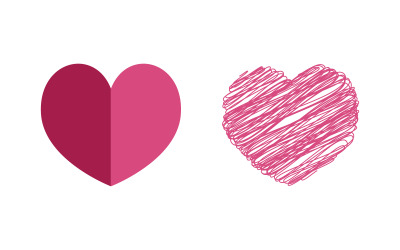Schönheit süße Liebe Vektor-Symbol Illustration Design v.1