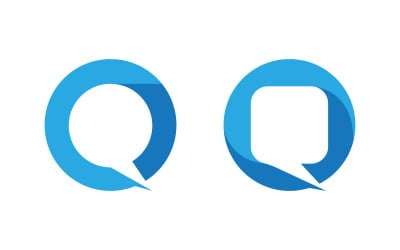 Speech bubble message icon Logo template design v.1