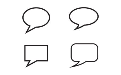 Speech bubble message icon Logo template design v.2