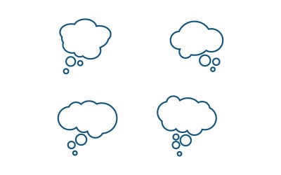 Speech bubble message icon Logo template design v.5