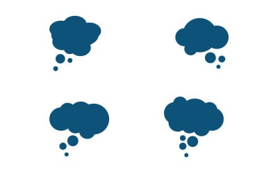 Speech bubble message icon Logo template design v.6