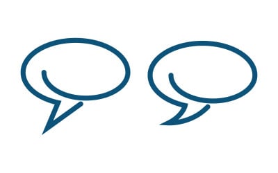 Speech bubble message icon Logo template design v.7