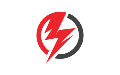 Szablon logo Lightning Power ikona wektorowa ilustracja projekt v.9