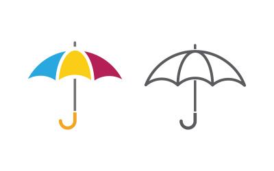 Umbrella safe concept illustration Logo Template design v.2