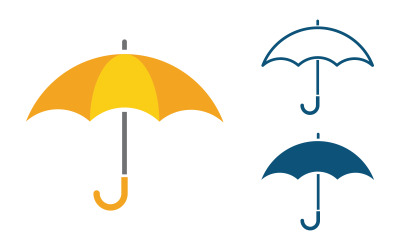 Umbrella safe concept illustration Logo Template design v.4