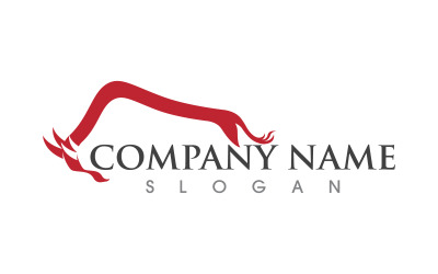 Buffalo Logo vektör simge illüstrasyon tasarım şablonu v.7