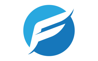Concept d&amp;#39;icône de logo d&amp;#39;aile de faucon de lettre F illustration v.4