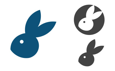 Designvorlage für Kaninchen-Logo-Symbolillustration v.5