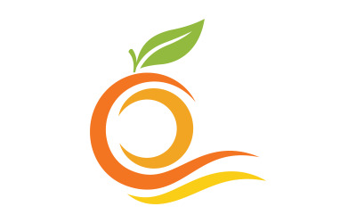 Diseño de logotipo de jugo de naranja fresco Icono de vector ilustración v.15