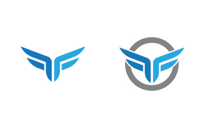 F Letter Falcon Wing Concept icon logo illustration design v.2