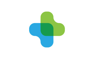 Gesundes medizinisches Symbol Logo-Vektor-Illustrationsdesign v.6