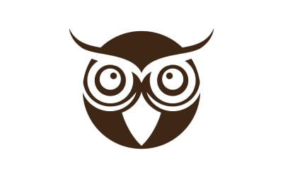 Gufo Uccello icona illustrazione Logo design template v.13