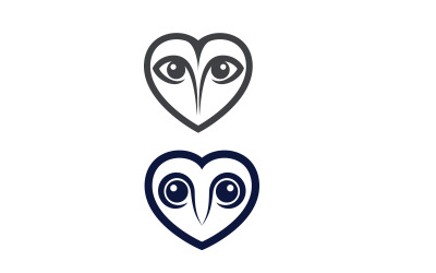 Gufo Uccello icona illustrazione Logo design template v.3