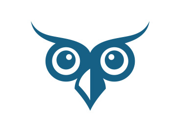 Gufo Uccello icona illustrazione Logo design template v.6