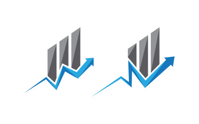 Ikona finansów biznesowych Logo projektu ilustracja v.8