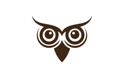 Иллюстрация значка совы-птицы Шаблон дизайна логотипа v.9