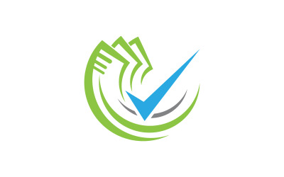 Ilustración de diseño de logotipo de icono de finanzas empresariales v.4