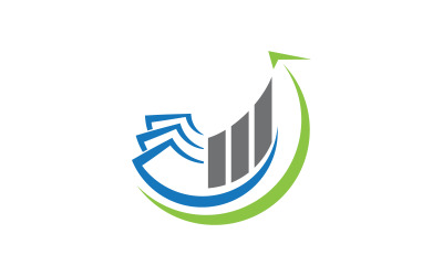 Ilustración de diseño de logotipo de icono de finanzas empresariales v.9