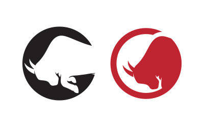 Modello di progettazione dell&amp;#39;illustrazione dell&amp;#39;icona vettoriale del logo del bufalo v.3