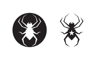 Modelo de design de ilustração de logotipo de aranha v.1