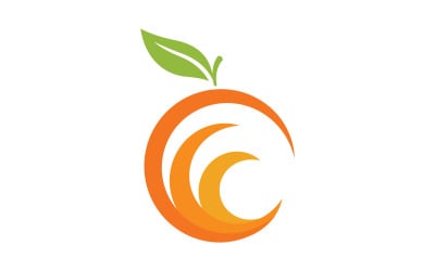 Orange fresh juice logo design Vector icon illustration v.3