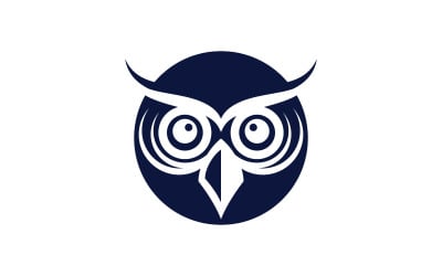 Owl Bird icon illustration Logo design template v.17