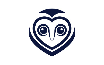 Owl Bird icon illustration Logo design template v.8