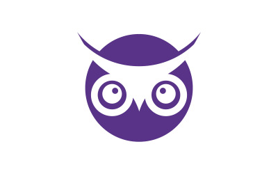 Owl Bird ikon illustration Logotyp designmall v.19