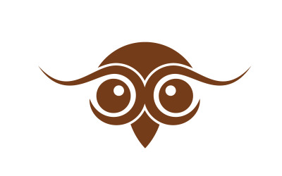Plantilla de diseño de logotipo con ilustración de icono de pájaro búho v.5