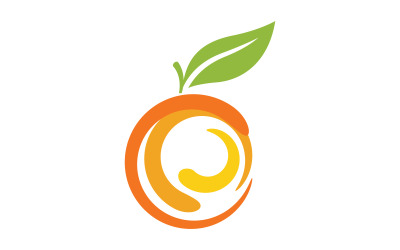 Projekt logo świeżego soku pomarańczowego Ilustracja ikony wektorowej v.14