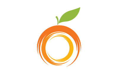 Projekt logo świeżego soku pomarańczowego Ilustracja ikony wektorowej v.9
