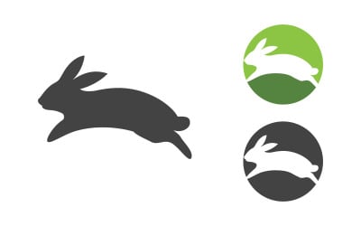 Rabbit Logo icon illustration design template v.2