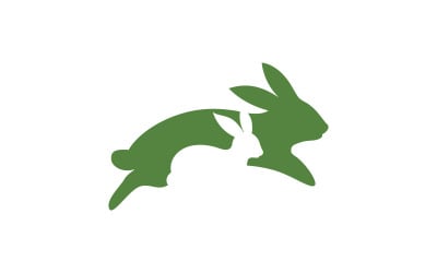 Rabbit Logo icon illustration design template v.9