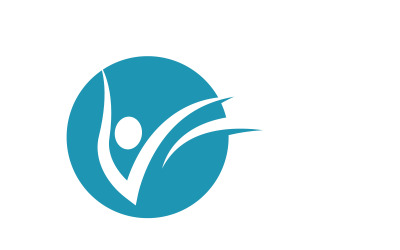 Sağlıklı yaşam insan logosu işareti illüstrasyon vektör tasarımı v.14