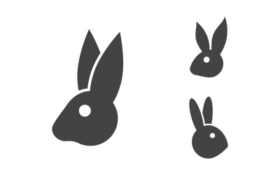 Szablon projektu ilustracji ikony logo królika v.1