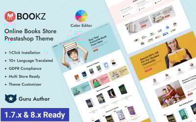 Bookz - Brevpapper och bokhandel PrestaShop Responsive Theme