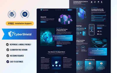 CyberShield – VPN , Proxy and Cyber Security Services Elementor Kit