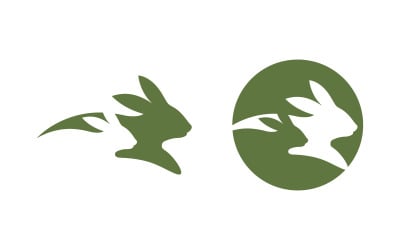 Designvorlage für Kaninchen-Logo-Symbolillustration v.7