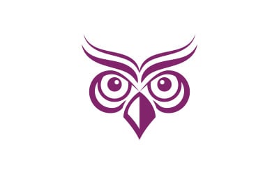 Eule Vogel Symbol Illustration Logo Design Vorlage v.10