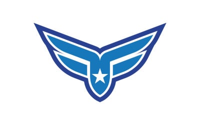 F-Buchstabe Falcon Wing Konzept Symbol Logo Illustration Design v.3