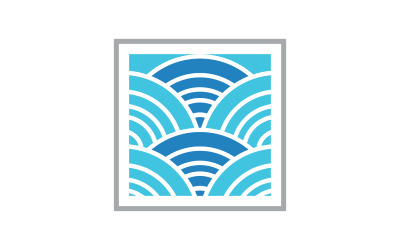 Fala wodna Ikona natury Logo ilustracja wektorowa v.2