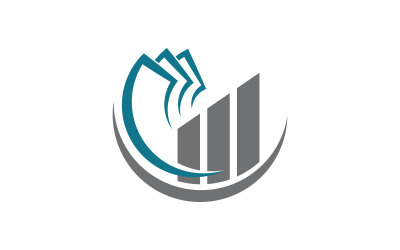 Ilustración de diseño de logotipo de icono de finanzas empresariales v.7