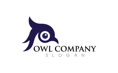 Owl Bird icon illustration Logo design template v.1