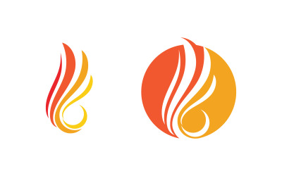 Plantilla de diseño de ilustración vectorial de icono de llamas de fuego