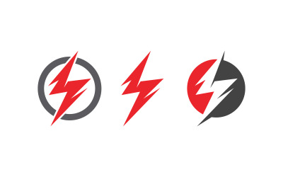 Szablon logo Lightning Power ikona wektorowa ilustracja projekt v.3