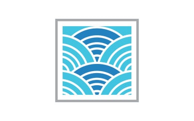Wasserwelle Natursymbol Logo Vektorillustration v.2