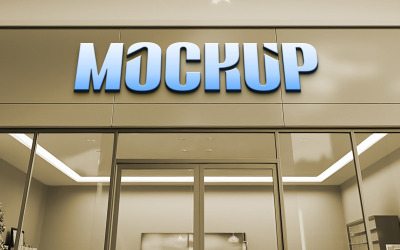 Building logo mockup psd template