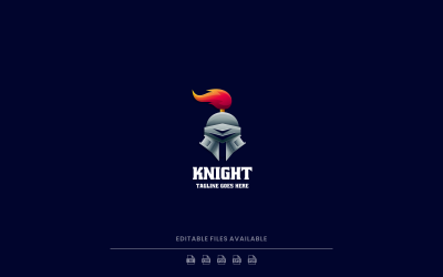 Logotipo colorido degradado de Knight