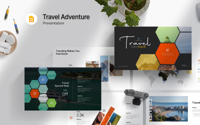 Plantilla de diapositiva de Google para viajes y aventuras