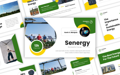 Senergy - förnybar energi mall för Google Slides
